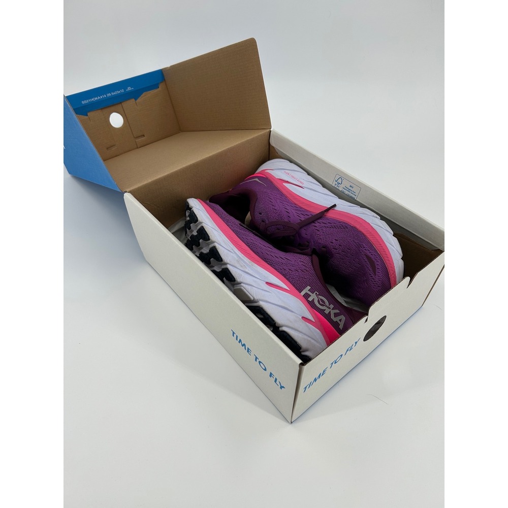 Hoka Clifton 8 Grape Wine Berry Purple Pink Running Shoes 1119394 GWBY Womens 9B - Picture 2 of 15